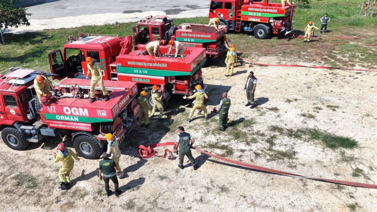 Mersin’de Orman Yangınlarına Karşı Tatbikat Yapıldı