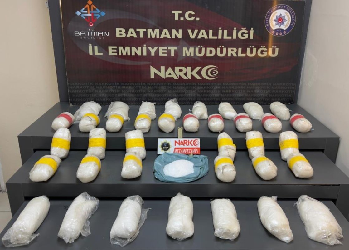 Batman'da uyuşturucu operasyonu: 19 kilo metamfetamin ele geçirildi