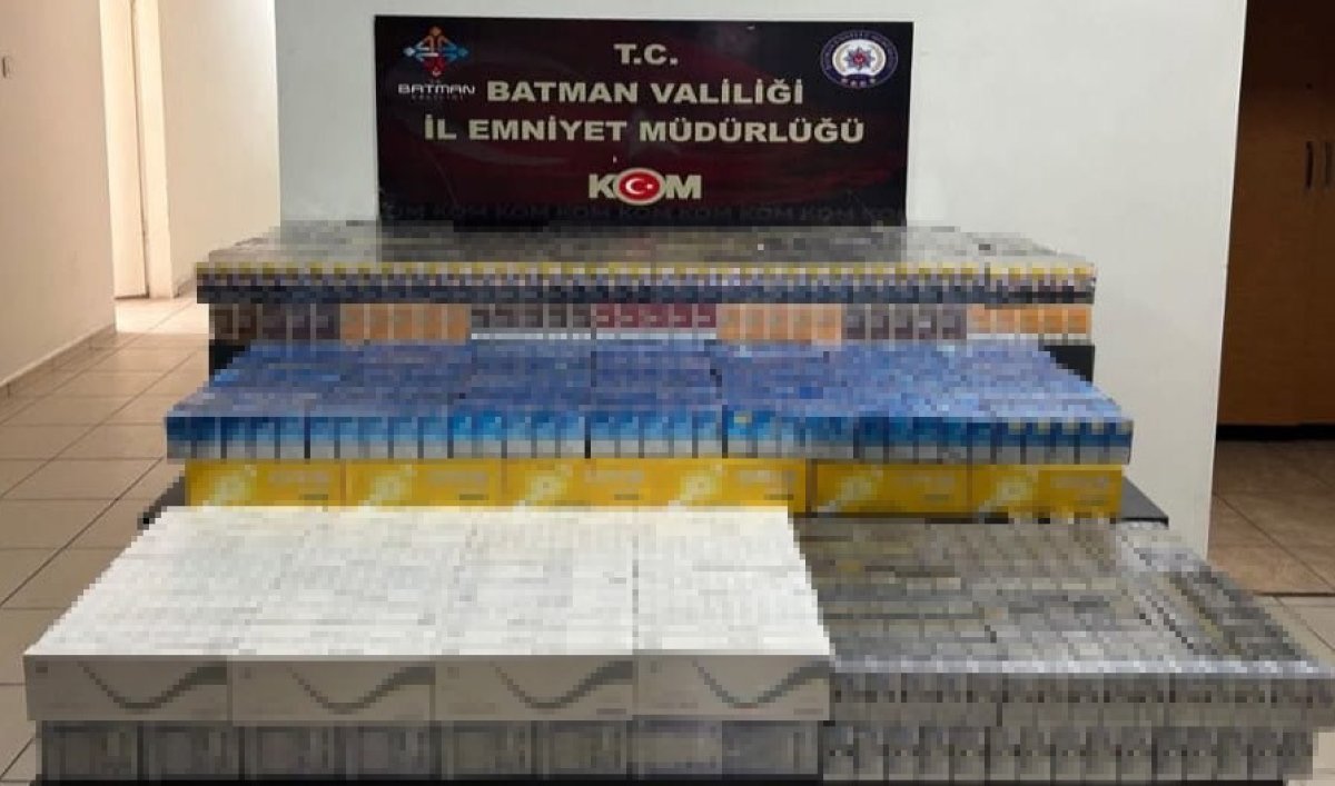 Batman'da 8 bin 450 paket kaçak sigara ele geçirildi
