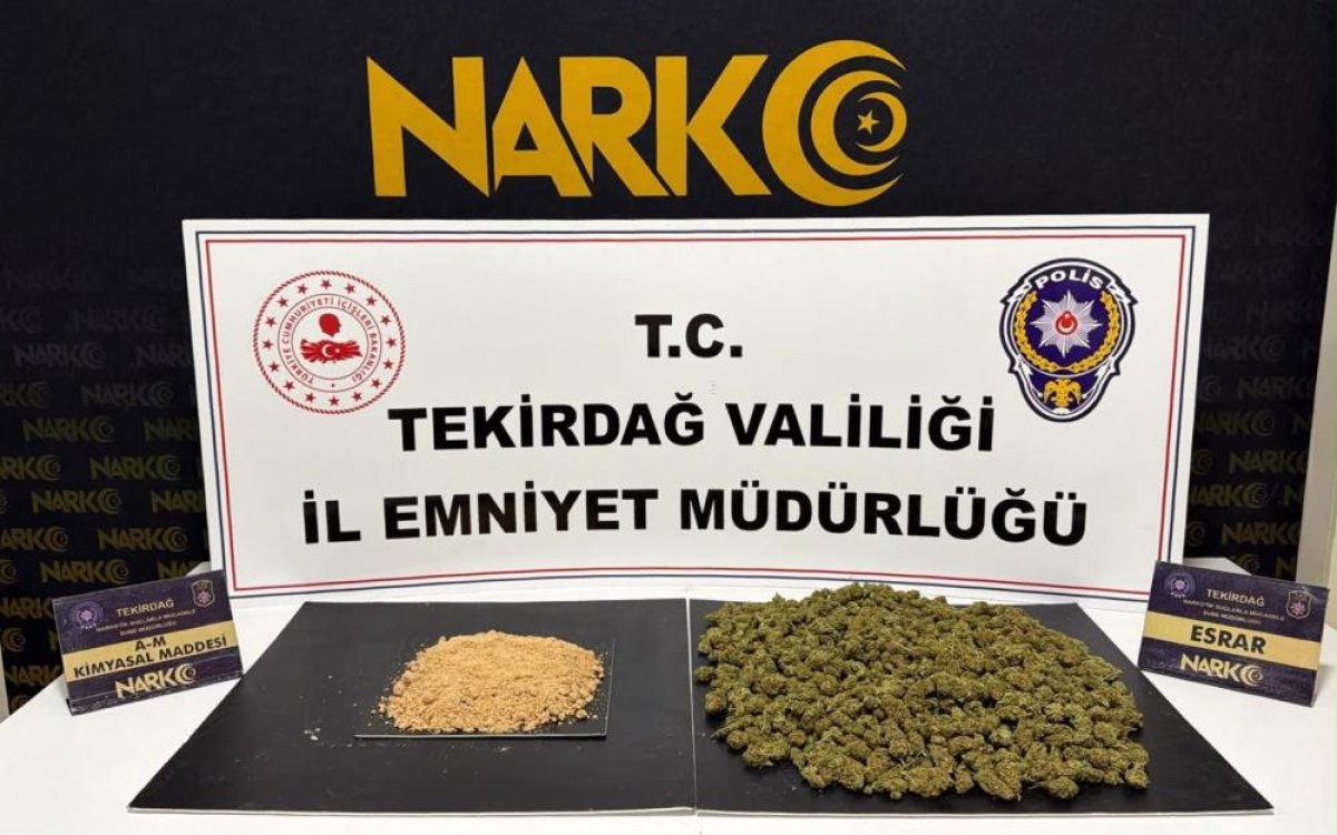 Çorlu'da dev narkotik operasyonu: 85 kiloluk bonzai üretilebilecek madde ele geçirildi