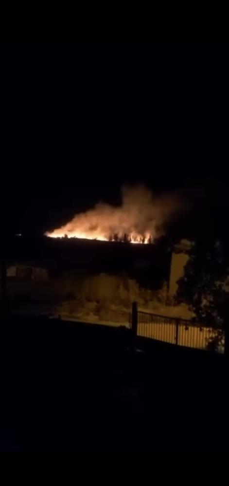 Tarım arazisindeki yangın büyümeden söndürüldü