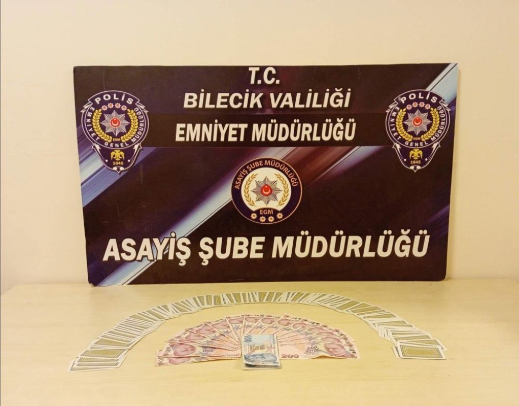 Bilecik'te kumar baskını: 7 kişiye 95 bin lira ceza
