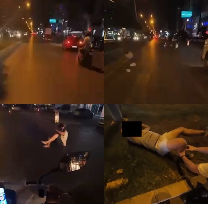 Mersin'de motosikletin yayaya çarptığı kaza kask kamerasında