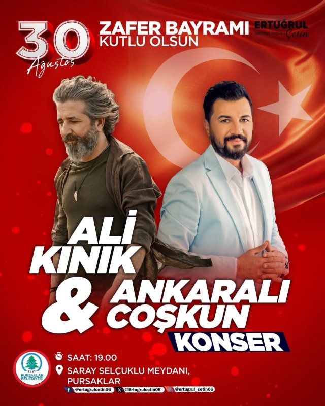 Pursaklar'da 30 Ağustos Zafer Bayramı'nın 104'üncü yılına yakışır gece