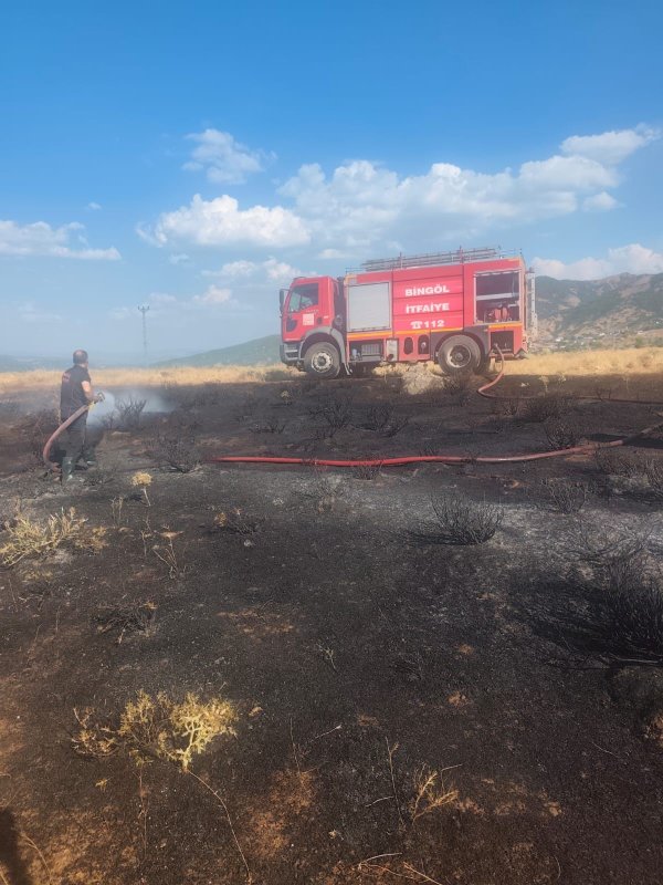 Bingöl'de iki ayrı noktada çıkan yangınlar söndürüldü