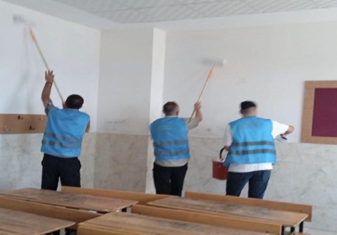 Mersin'de denetimli serbestlik yükümlülerinden 6 okulda bakım ve tadilat
