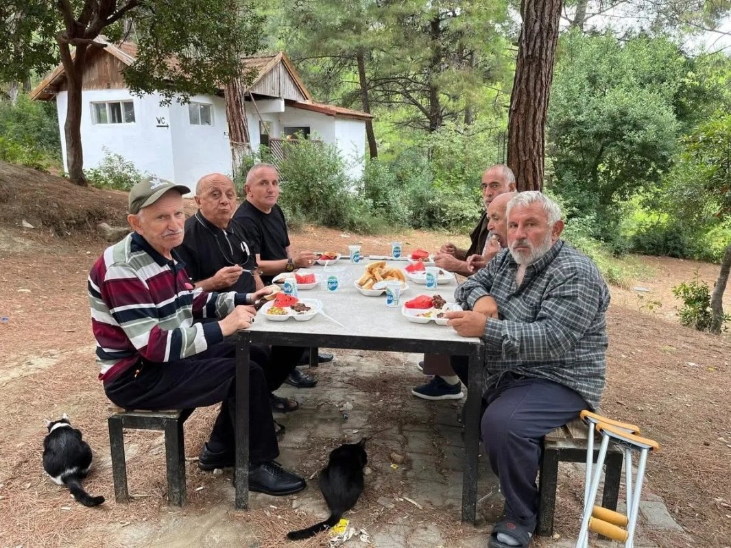 Gerze'de huzurevi sakinleri doğada moral depoladı