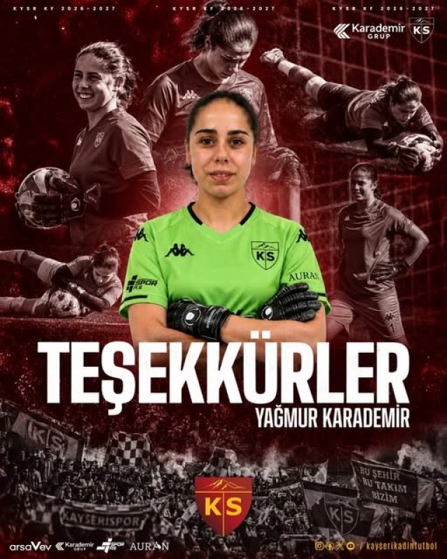 Kayseri Kadın Futbol Kulübü'nde Yağmur Karademir ile yollar ayrıldı