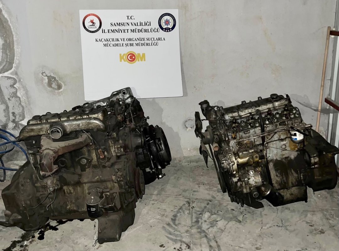 Samsun'da 3 gümrük kaçağı otomobil motoru ele geçirildi