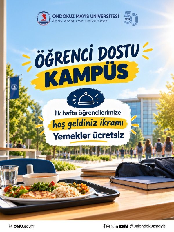 OMÜ'den öğrencilere yeni dönem jesti: İlk hafta yemekler ücretsiz