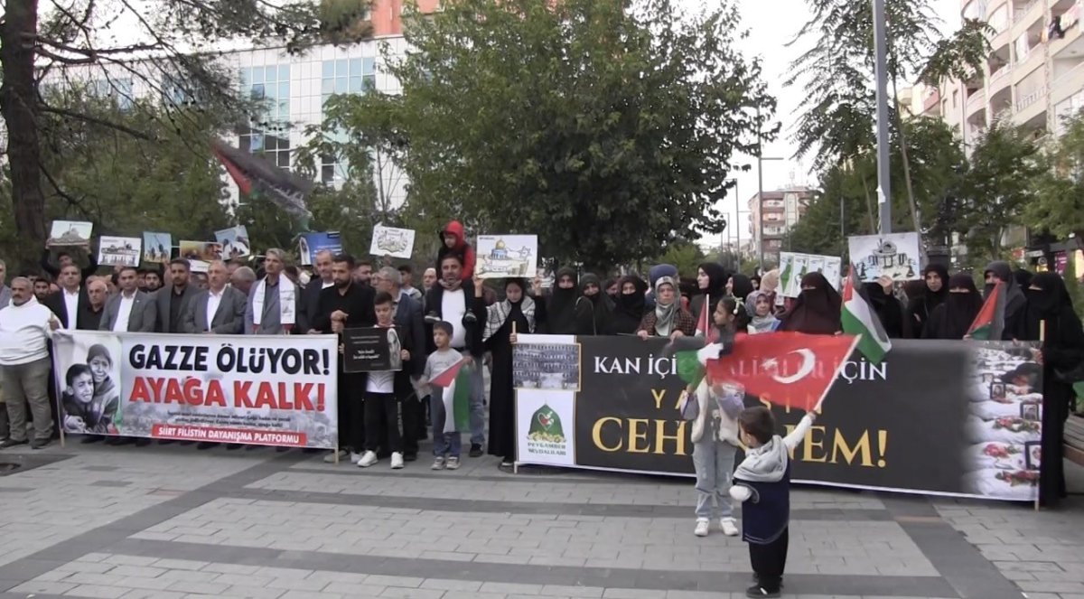 Siirt’te Aksa Tufanının 3. yıl dönümünde Filistin’e destek