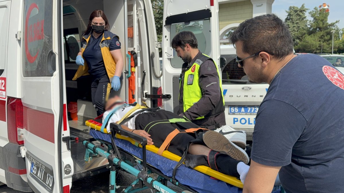 Samsun’da otomobille çarpışan motosikletin 17 yaşındaki sürücüsü yaralandı