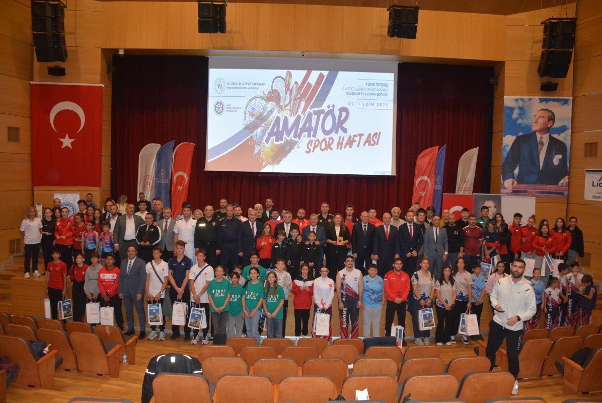 Sinop’ta amatör sporun başarılı isimleri ödüllendirildi