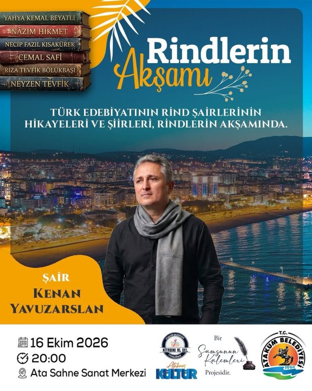 Edebiyatın duayenleri Atakum'da şiirlerle anılacak
