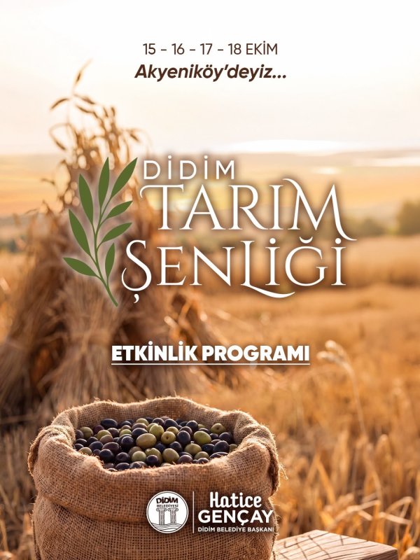 Didim’de Tarım Şenliği 15 Ekim’de başlıyor