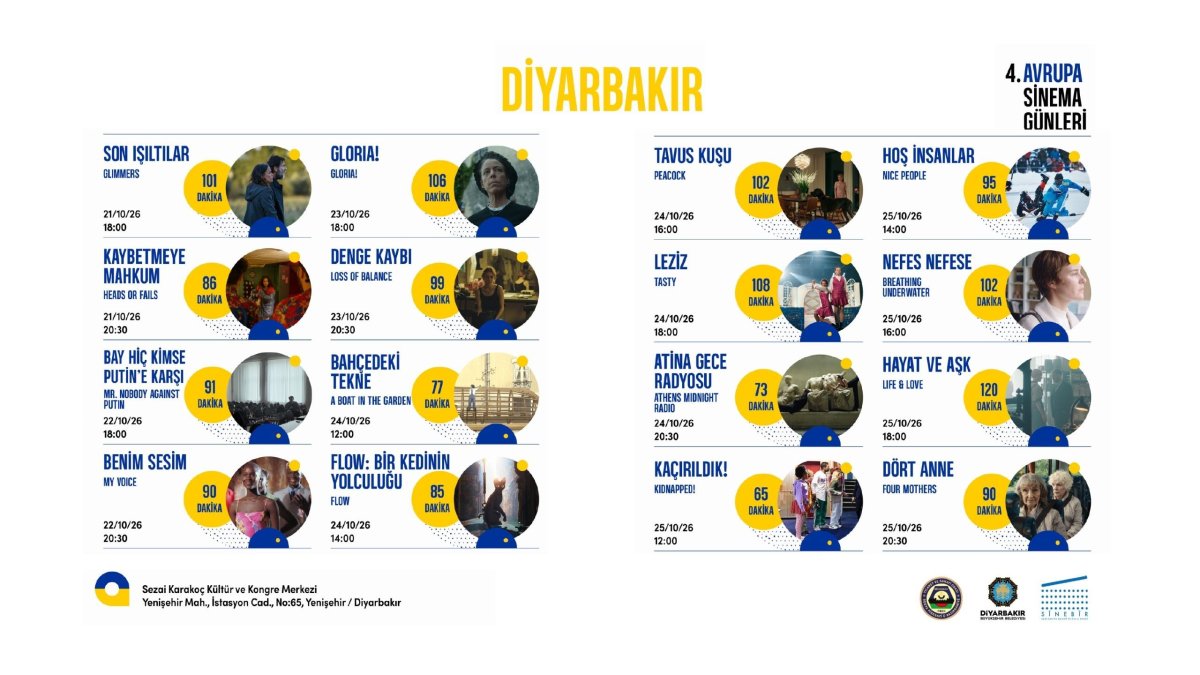 Diyarbakır'da 4. Avrupa Sinema Günleri başlıyor